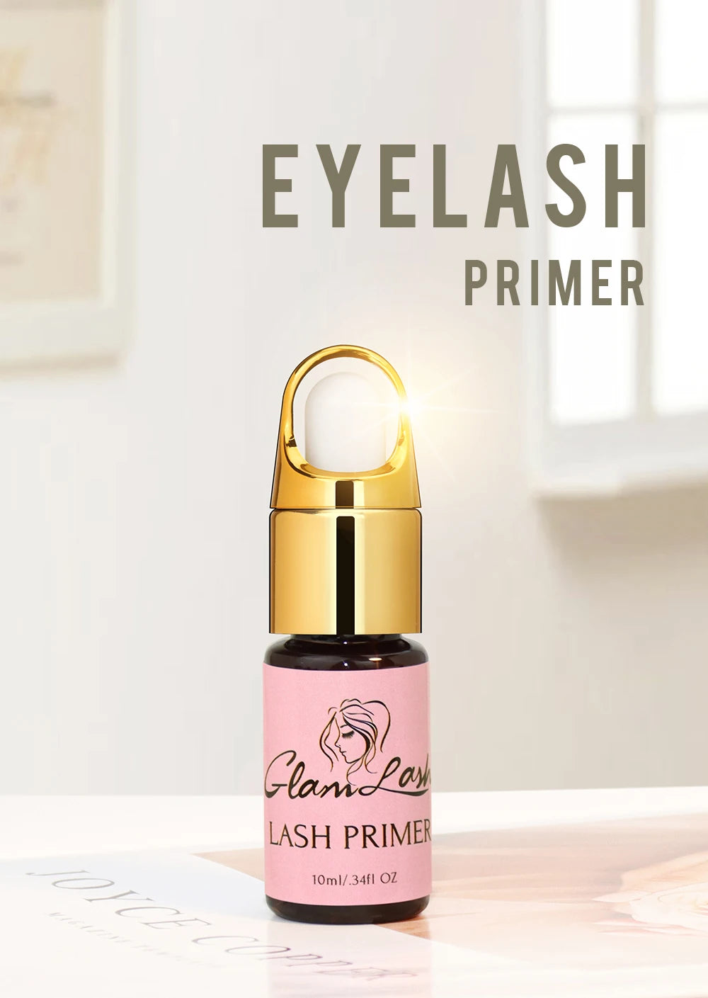 GLAMLASH 10ml Lash Extension Primer Super Bonder For Eyelash Extension Glue Cure Adhesive Bonding Eyelash Long Last Lash Bonder