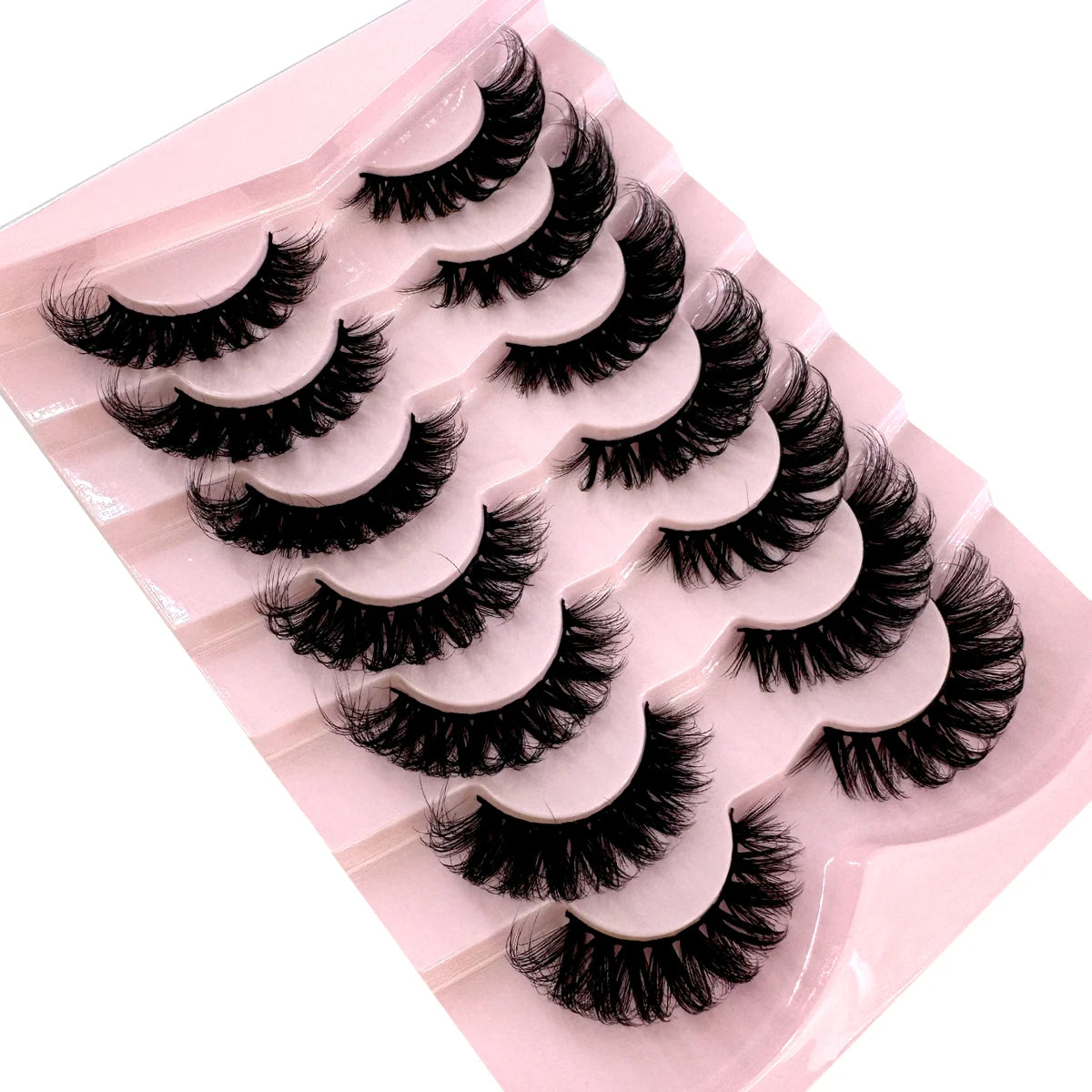 7 Pairs Russian Strip Lashes DD Curl Lashes Pack Fluffy False Lashes russian Lashes Pack Fluffy False Lashes russian extensions