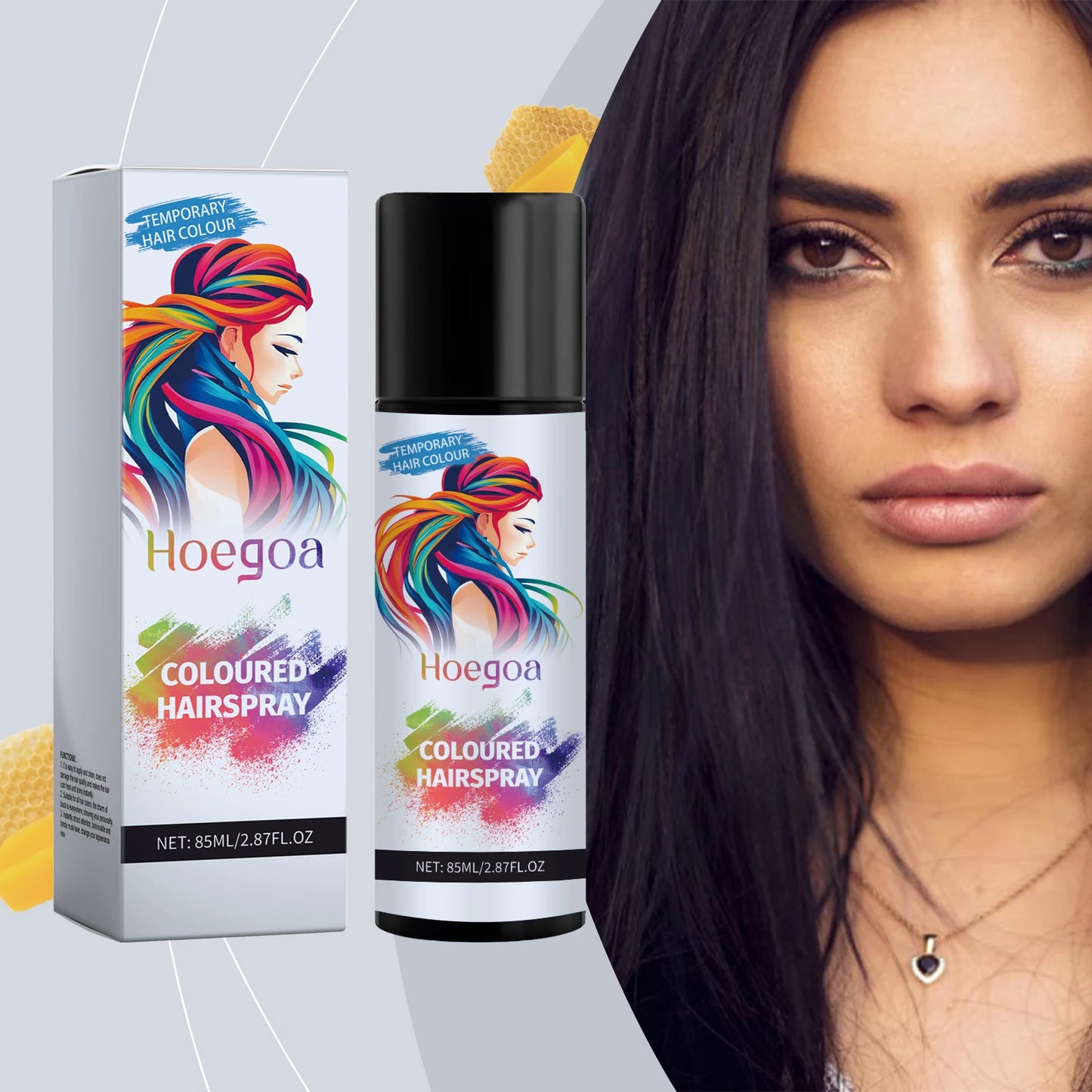 Temporary Hair Dye Fast Remove White Hair Promote Black Hair Coloring Products Anti Rough Frizziness Disposable Hair Color Spray