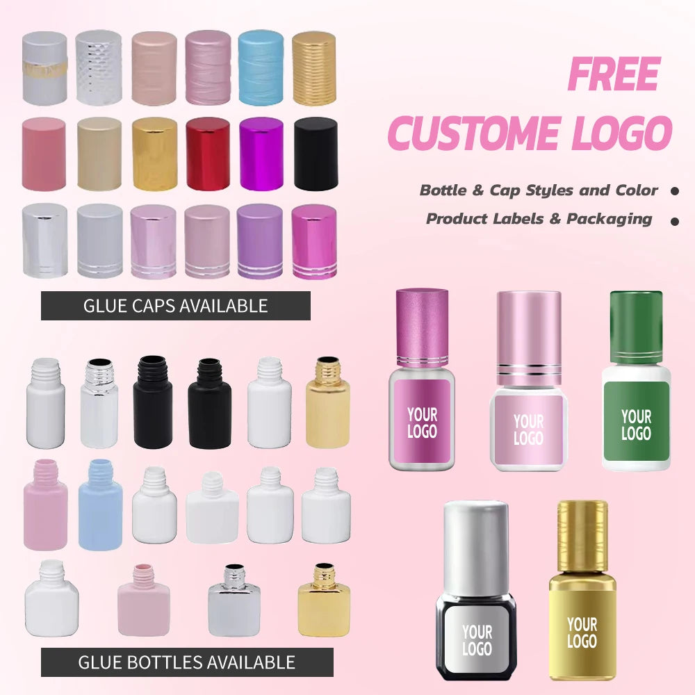 MAYOOC Fast Dry Strong Eyelash Extension Glue 5ml Adhesive 7-8 Weeks Non Odor False Lash Glue Makeup Tool Free Custom logo