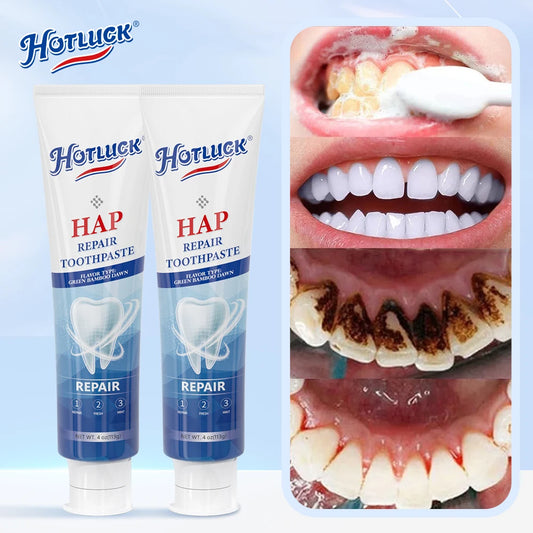 Hotluck Fluoride Free Nano Hydroxyapatite Toothpaste for & Sensitive Relief, Whitening, SLS Free, Natural Peppermint. Made in Chi
