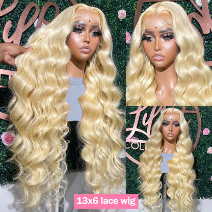 13x4 Honey Blonde Lace Front Wig Human Hair Wigs For Women Brazilian Hair Pre Plucked 30 32 Inch Body Wave 613 Lace Frontal Wig