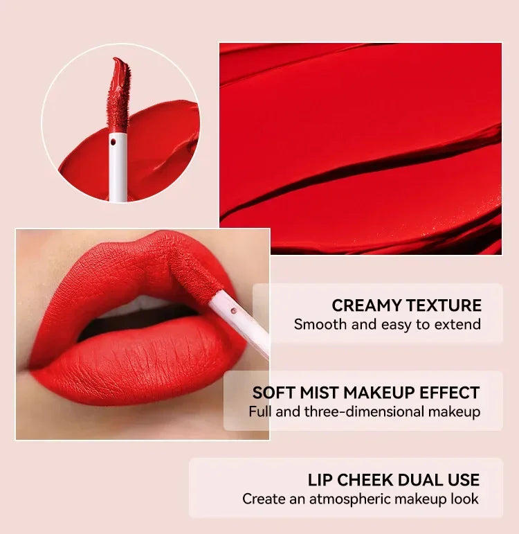 Cheap Matte Ink Liquid Lipstick Non-stick Cup Long Lasting Velvet Nude Lip Gloss Waterproof Lips Tint Waterproof Korean Make Up