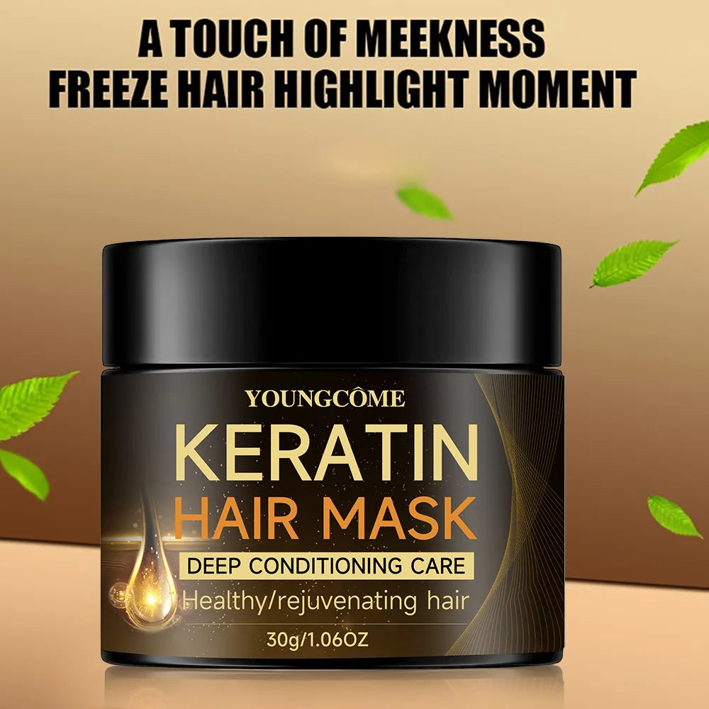 Keratin Hair Mask Professional  Repair Damaged Hair Restore Shine Hair Mask Promotes Hair Growth Fights Dandruff & Dry Scalp
