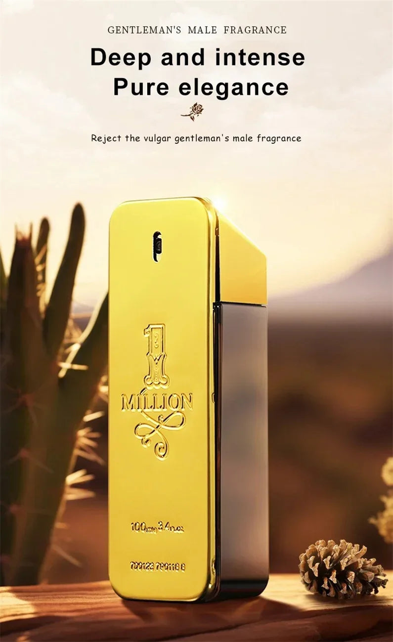 100ML Million Gold Men's Perfume Long Lasting Strong Men's Strong Spicy Pheromone Cologne Body Spray  Perfumes Parfum Homme