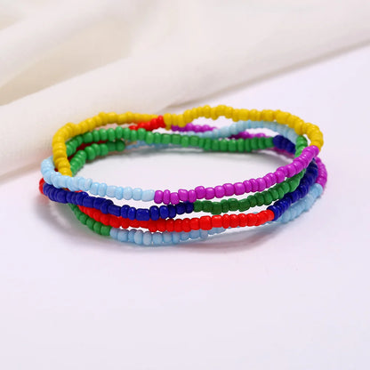 New Fashion Multi-layer Handmade Colored Rice Beads Beach Chain Summer Popular Waist Chain Women BD7051