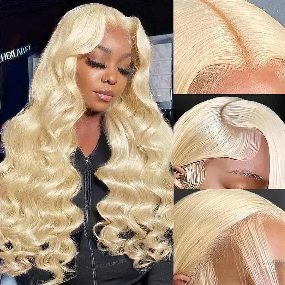 13x6 hd lace frontal wig 13x4 lace frontal human hair wig Transparent 613 blonde wig body wave Wigs 250 Density cheap wigs