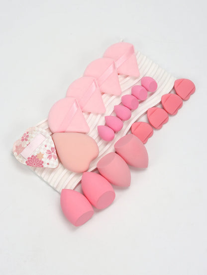 20 Pcs Pink Makeup Sponge and Makeup Puff Set Suitable for Face Cream and Powder Concealer Powder Makeup Machine