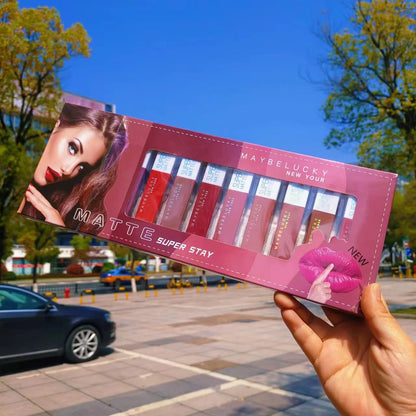 12/24Pcs Matte Lipstick 6/12 Colors Set Long Lasting Waterproof Non-Stick Lipstick  Women Lips Makeup Wholesale