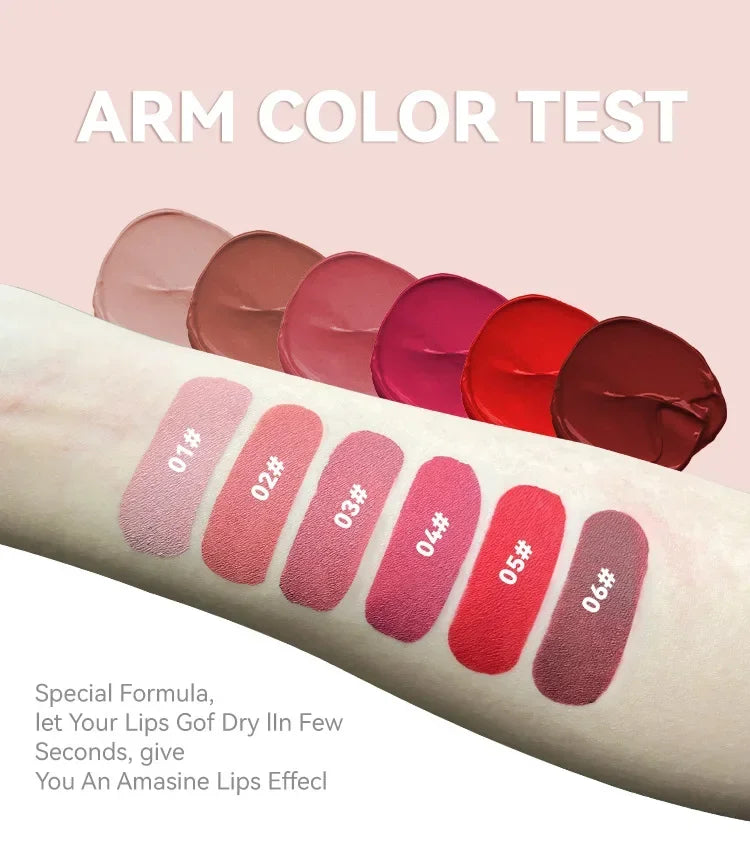 Cheap Matte Ink Liquid Lipstick Non-stick Cup Long Lasting Velvet Nude Lip Gloss Waterproof Lips Tint Waterproof Korean Make Up