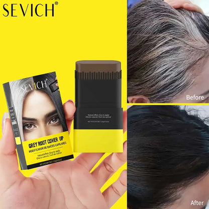 SEVICH 3 Colors Hair Coloring Stick Quickly Covers Gray White Hair Concealer Waterproof Hairline Instant Covering Hair Dye Stick