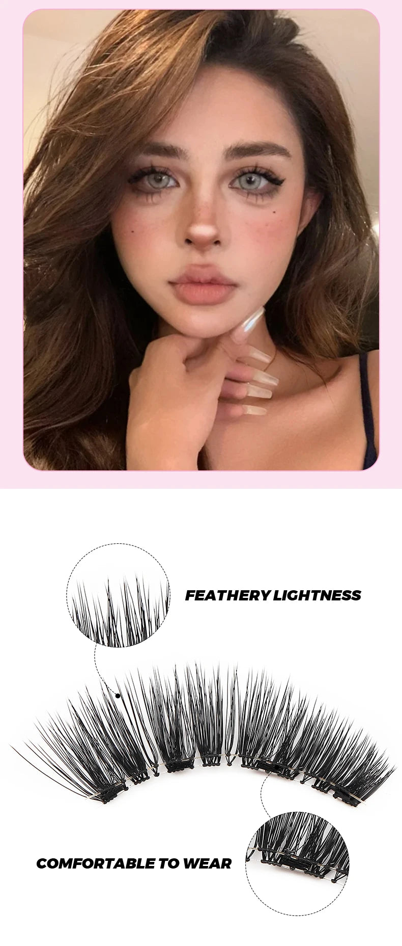 DINGSEN Magnetic Eyelashes 3D Natural False Eyelashes Reusable 4pcs Magnet Clip Set Lashes Extension makeup Tweezers Lash Set