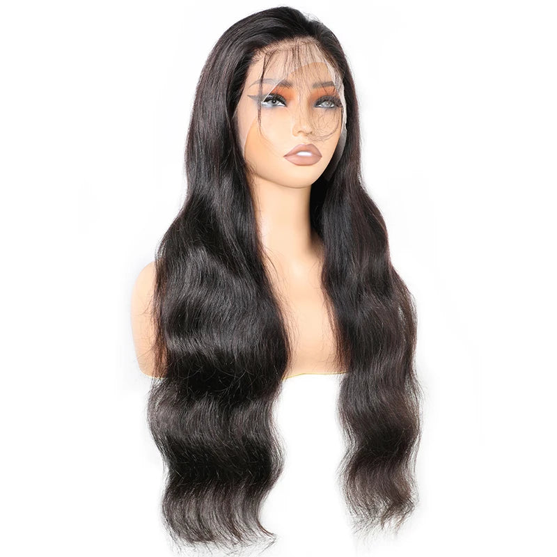 Body Wave 13x4 Lace Front Wigs Brazilian Human Remy Hair 13x6 HD Transparant Swiss Lace Frontal Wig 180% Density Pre Plucked