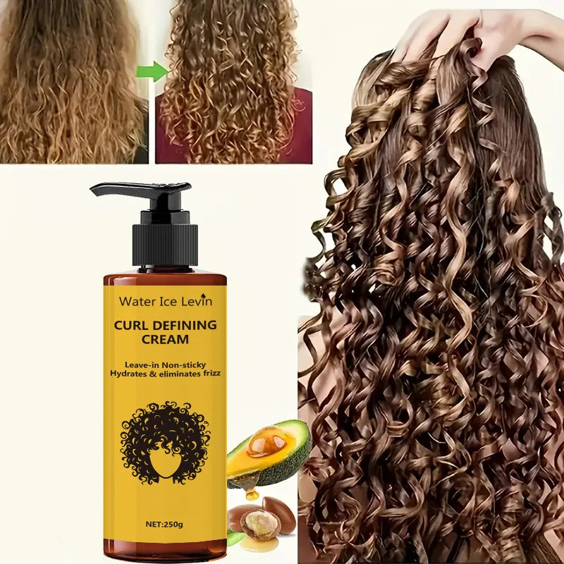 Elastic Styling Cream, Deep Moisturizing, Creates Soft, Fluffy and Elastic Curly Hair, Daily Care and Styling Agent for Men and Women, Suitable for All Hair Types