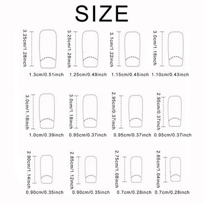 24PCS/1BOX Black French Wearing Sweet and Cool Nail Patch Glitter Love Stars in Europe and America Dark Department Fake Nail