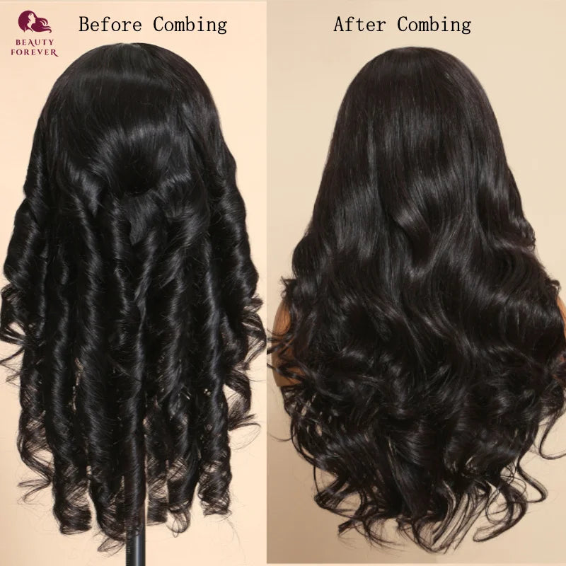 Beautyforever 3D Body Wave Bye Bye Knots Glueless Wig Human Hair Ready to Wear Lace Front Wig 100% Raw Human Hair Wig