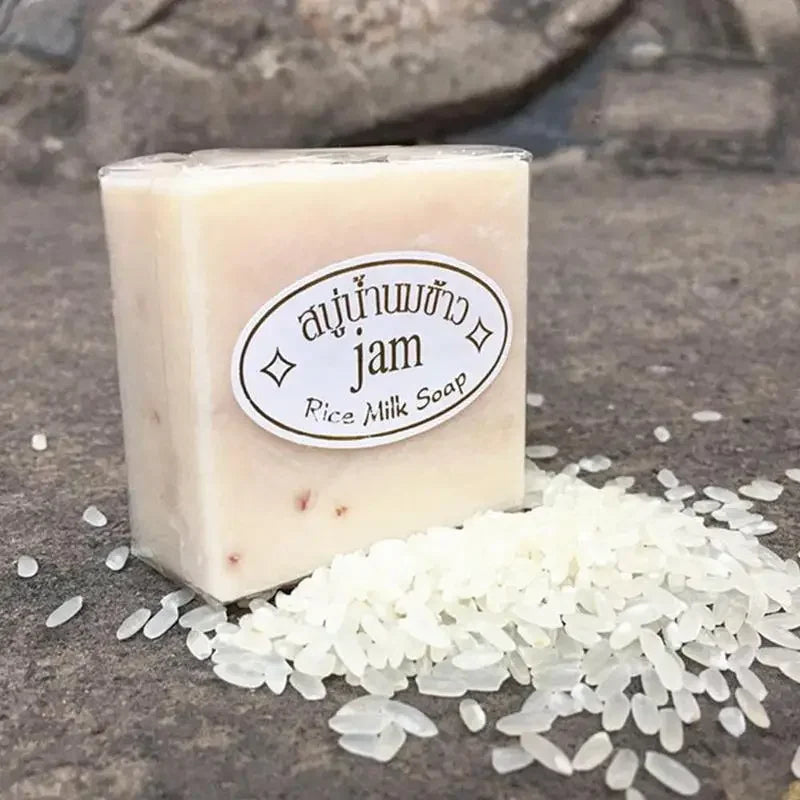 Handmade JAM Rice Milk Goat Milk Soap by K-Brother Thailand Whitening Skin Lightning Beauty Soap Wholesale