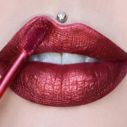 Metallic No-stick Cup Lip Gloss Glitter Matte Moisturizing Waterproof Long Lasting Lip Glaze Liquid Lipstick Lip Makeup Cosmetic