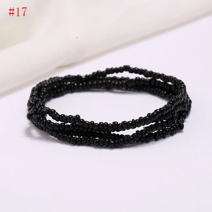 New Fashion Multi-layer Handmade Colored Rice Beads Beach Chain Summer Popular Waist Chain Women BD7051