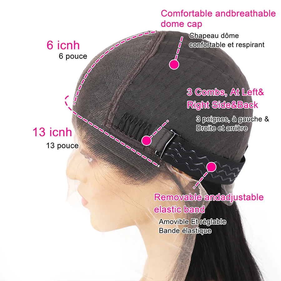 360 Lace Front Wigs Human Hair pre plucked Straight Lace Front Wigs Human Hair 13x4 Full Lace Human Hair Wigs For Black Women