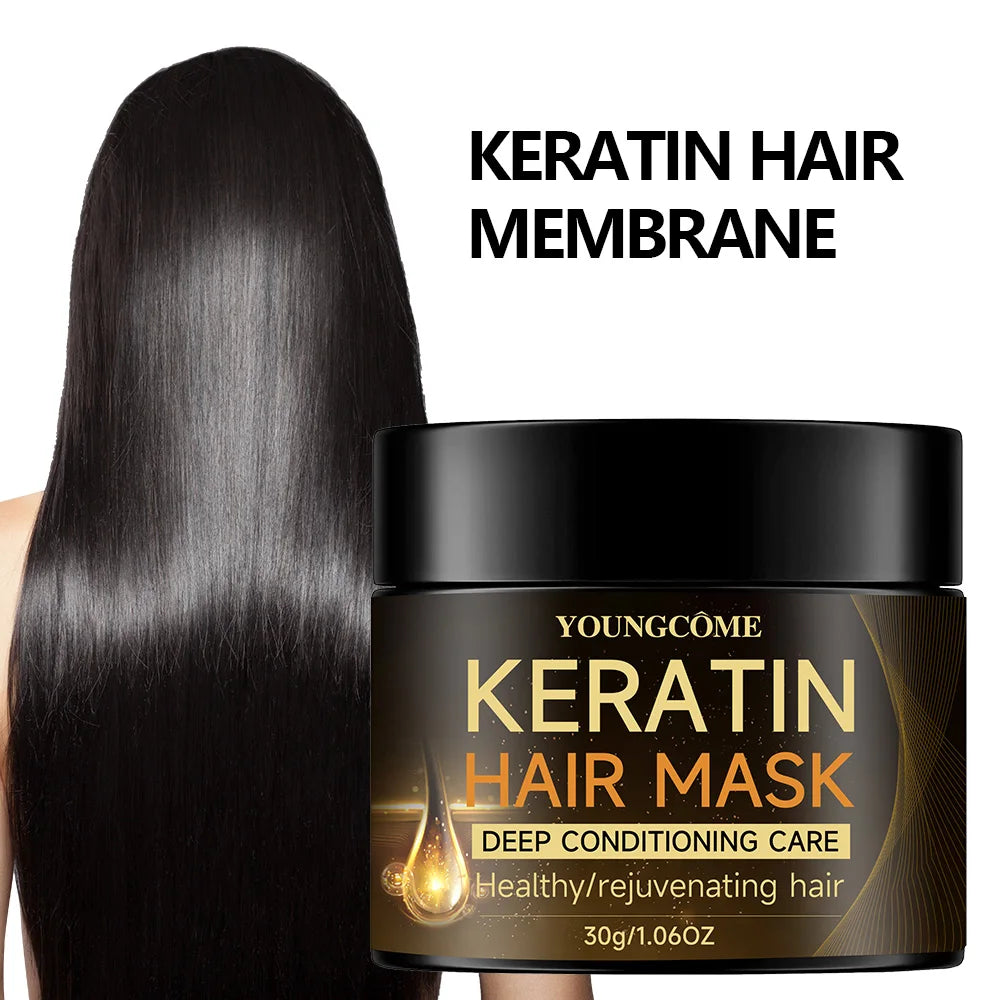 Keratin Hair Mask Professional  Repair Damaged Hair Restore Shine Hair Mask Promotes Hair Growth Fights Dandruff & Dry Scalp