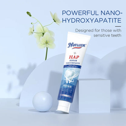 Hotluck Fluoride Free Nano Hydroxyapatite Toothpaste for & Sensitive Relief, Whitening, SLS Free, Natural Peppermint. Made in Chi