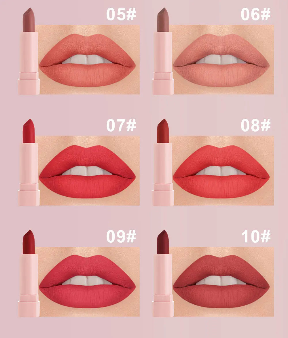 10 PCS Matte Lipstick Kit Free Shipping lip gloss Korean cosmetics LIpgloss Makeup for women Lip pencil cheap make up Beauty