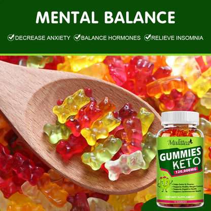 Mulittea Keto Gummies Apple Cider Vinegar For Fat Burner Flat Belly Digestion Detox & Immune Metabolism Diet Weight Management