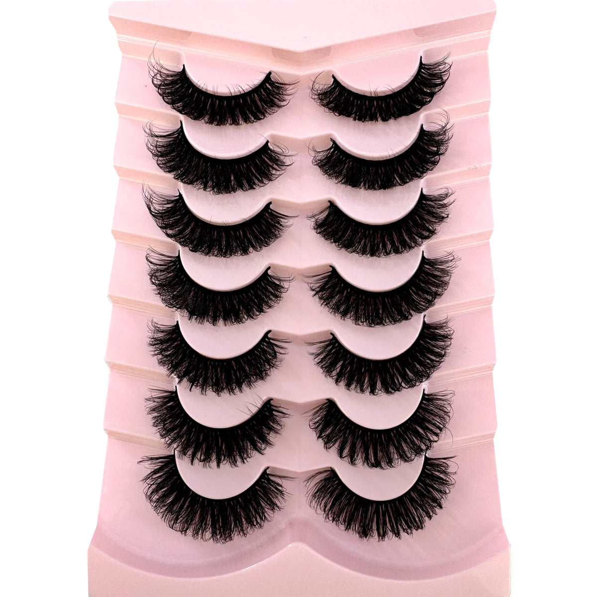 7 Pairs Russian Strip Lashes DD Curl Lashes Pack Fluffy False Lashes russian Lashes Pack Fluffy False Lashes russian extensions