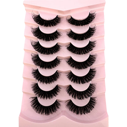 7 Pairs Russian Strip Lashes DD Curl Lashes Pack Fluffy False Lashes russian Lashes Pack Fluffy False Lashes russian extensions