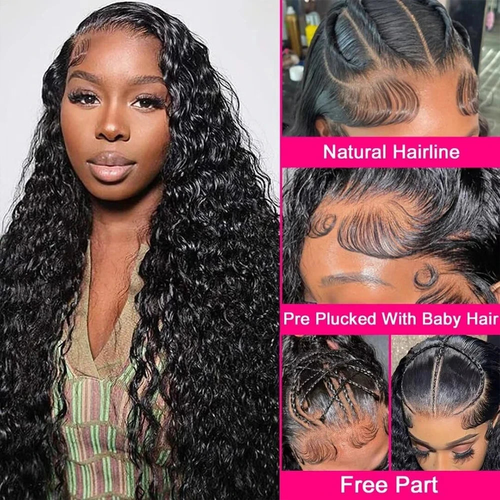 Invisi Strap HD 360 Full Lace Wig Human Hair 250 Density Precut 360 Lace Front Wig Deep Curly Glueless Wig Human Hair Wig