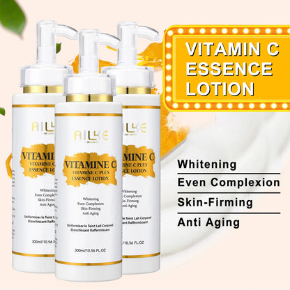 AILKE Vitamin C Skin Care Set, with Lightening Body Lotion, Even Skin Tone Cream, Whitening Serum, Brightening Soap