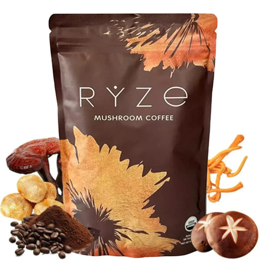 Organic Mushroom Coffee - Shiitake, Cordyceps, Supports Immune, Focus, Concentration, Stress, Digestion & Energy - 1 Pack
