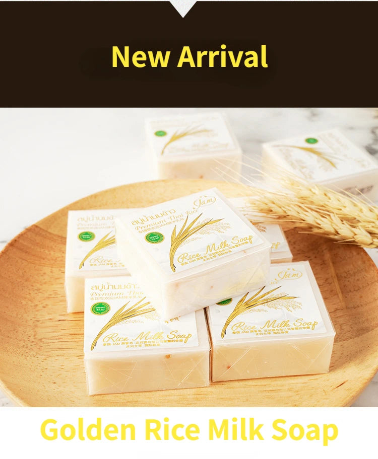 Handmade JAM Rice Milk Goat Milk Soap by K-Brother Thailand Whitening Skin Lightning Beauty Soap Wholesale