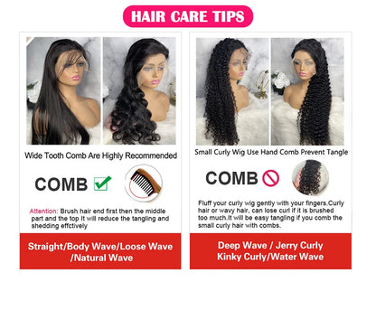 40 42 Inch 13x4 13x6 360 Hd Lace Front Wigs For Women Deep Wave Lace Frontal Wig Water Wave Curly Human Hair PrePlucked Lace Wig