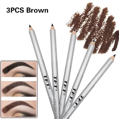1/3pcs Eye Brow Pencil Waterproof Professional Women Eye Makeup Pen Easy Color Natural Black Brown Cosmetic Beauty Eyebrow Tool