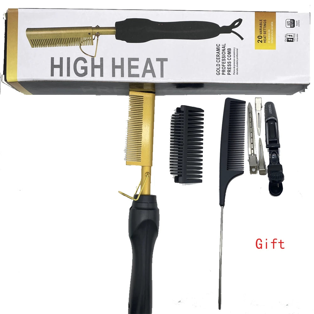 Hot Comb Hair Straightener Brush Hot Comb Pressing Electric Heat electric hair brushes Styling Tools