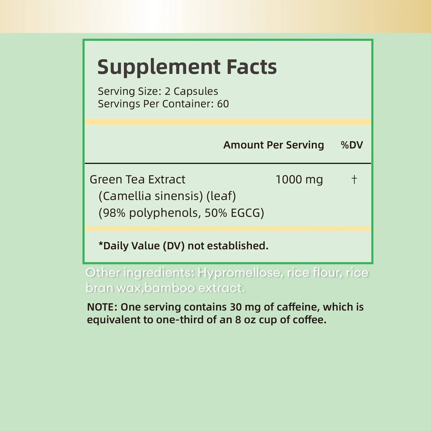 Green Tea Extract - Burning & Inhibiting Fat Control Appetite, Gut Health, Weight Management - 120 Capsules