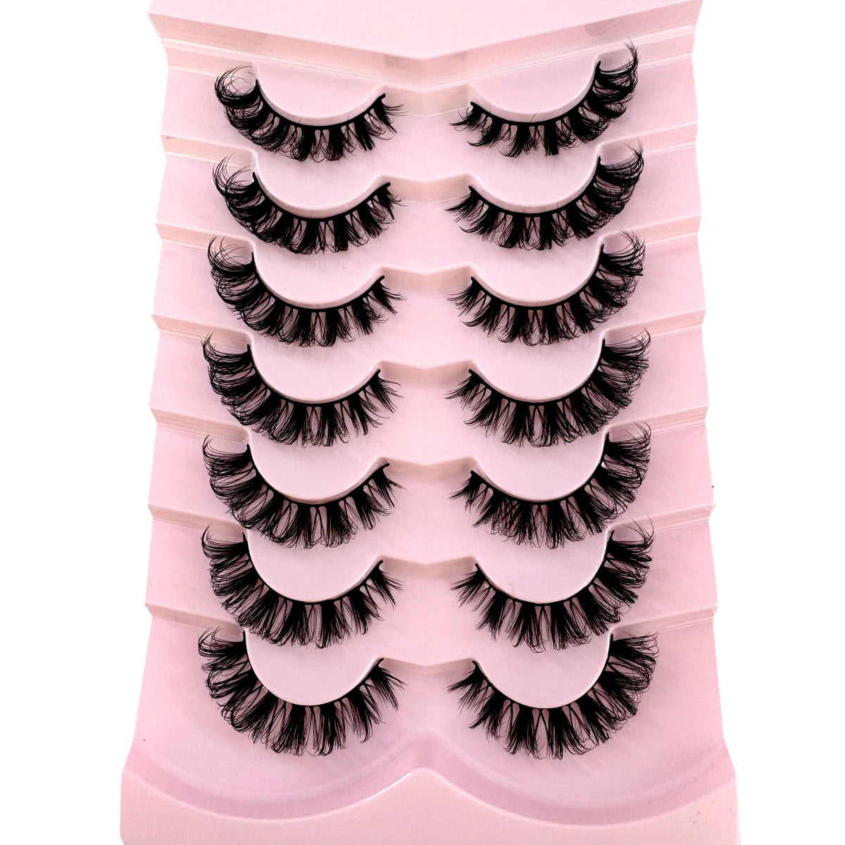 7 Pairs Russian Strip Lashes DD Curl Lashes Pack Fluffy False Lashes russian Lashes Pack Fluffy False Lashes russian extensions