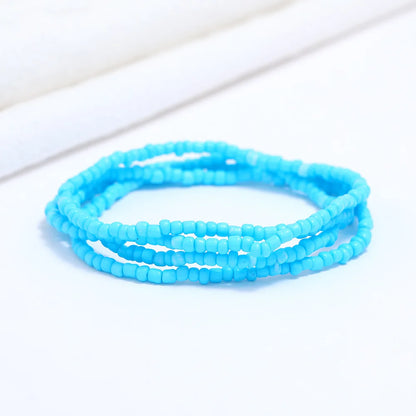 New Fashion Multi-layer Handmade Colored Rice Beads Beach Chain Summer Popular Waist Chain Women BD7051