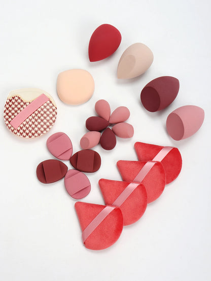 20 Pcs Pink Makeup Sponge and Makeup Puff Set Suitable for Face Cream and Powder Concealer Powder Makeup Machine