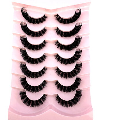 7 Pairs Russian Strip Lashes DD Curl Lashes Pack Fluffy False Lashes russian Lashes Pack Fluffy False Lashes russian extensions