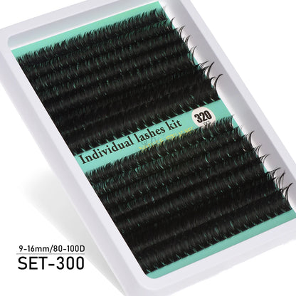 Individual Lashes 20-100D 280pcs Cluster Lashes Natural Look Mixed Tray DIY Eyelash Extension Volume Lash Clusters Eyelashes