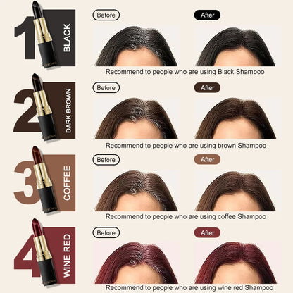 2pcs Quick Fix Hair Color Pencil Disposable Hair Dye Pen Portable Hair Color Pen Temporary Cover Up White Hair