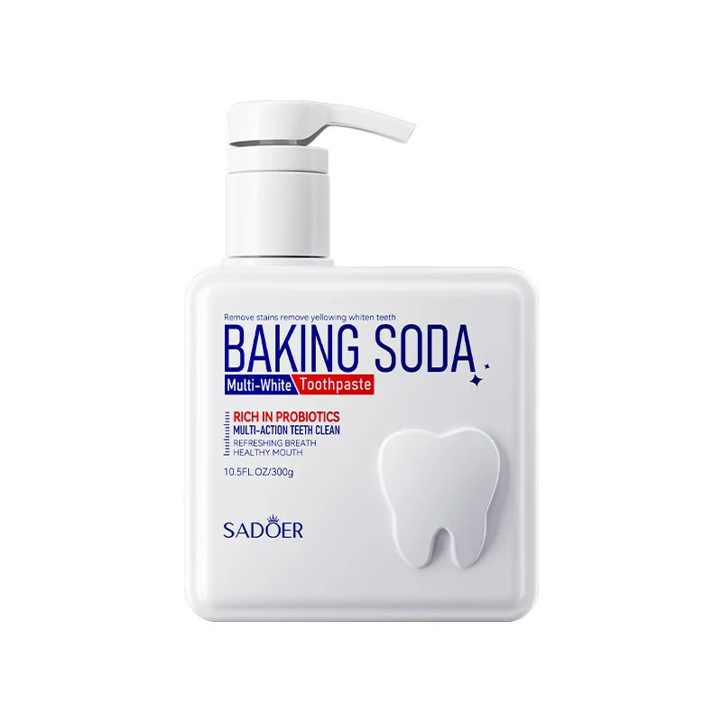 Baking Soda Probiotic Whitening Toothpaste To Remove Yellow Teeth Stains and White Teeth Removal Clean Teeth Fresh Mouth 300g