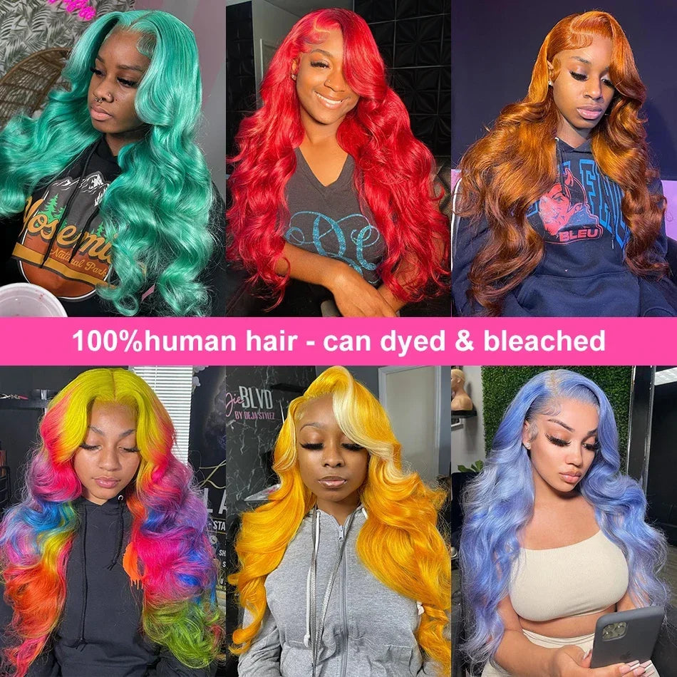 13x6 hd lace frontal wig 13x4 lace frontal human hair wig Transparent 613 blonde wig body wave Wigs 250 Density cheap wigs