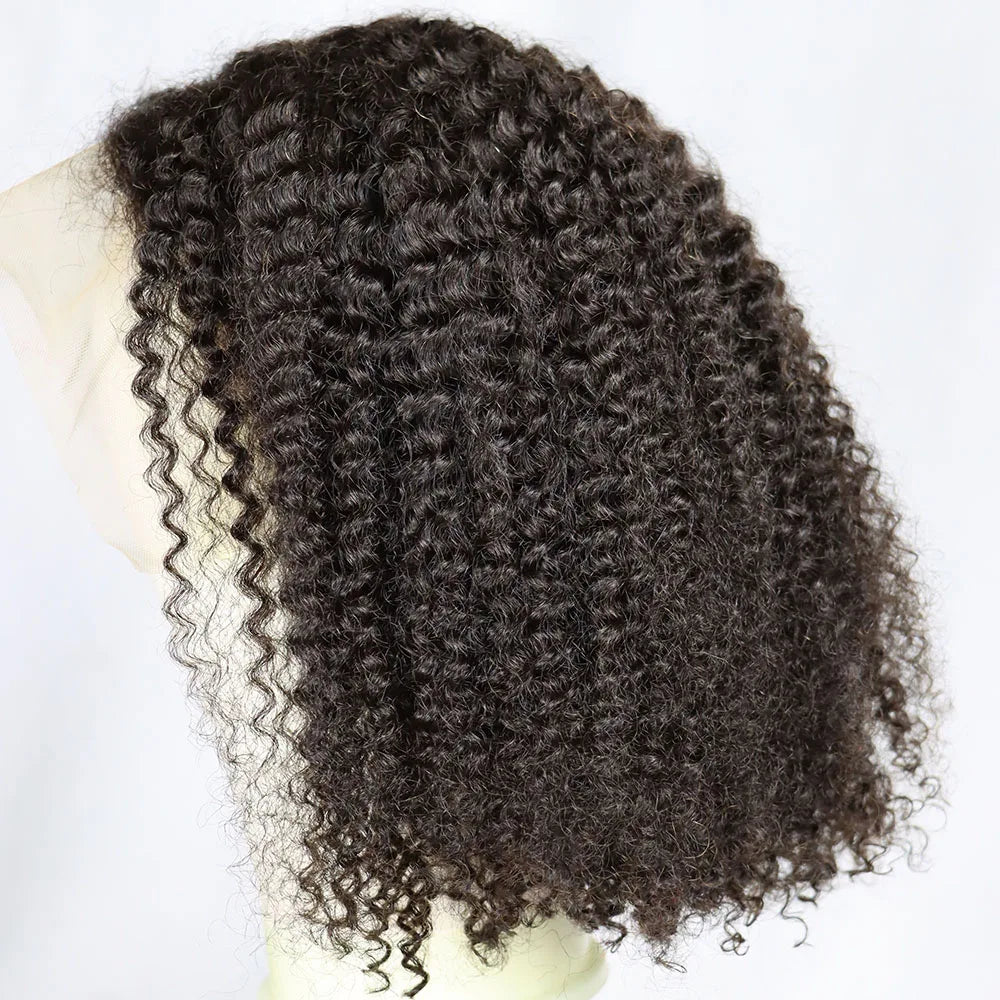 Beautiful Quality Kinky Curly Human Hair Bob Style Wig Short Curly Lace Frontal Closure Brazilian Hair Wig Real Human Hair