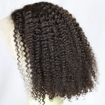 Beautiful Quality Kinky Curly Human Hair Bob Style Wig Short Curly Lace Frontal Closure Brazilian Hair Wig Real Human Hair