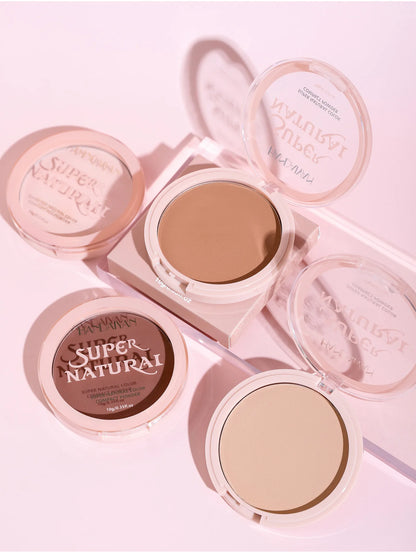 Face Setting Powder Cushion Long Lasting Oil-Control Pressed Foundations 8 Colors Matte Finish Concealer Makeup Pressed Powder