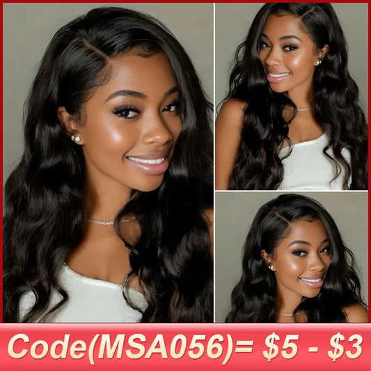Body Wave 13x4 Lace Front Wigs Brazilian Human Remy Hair 13x6 HD Transparant Swiss Lace Frontal Wig 180% Density Pre Plucked